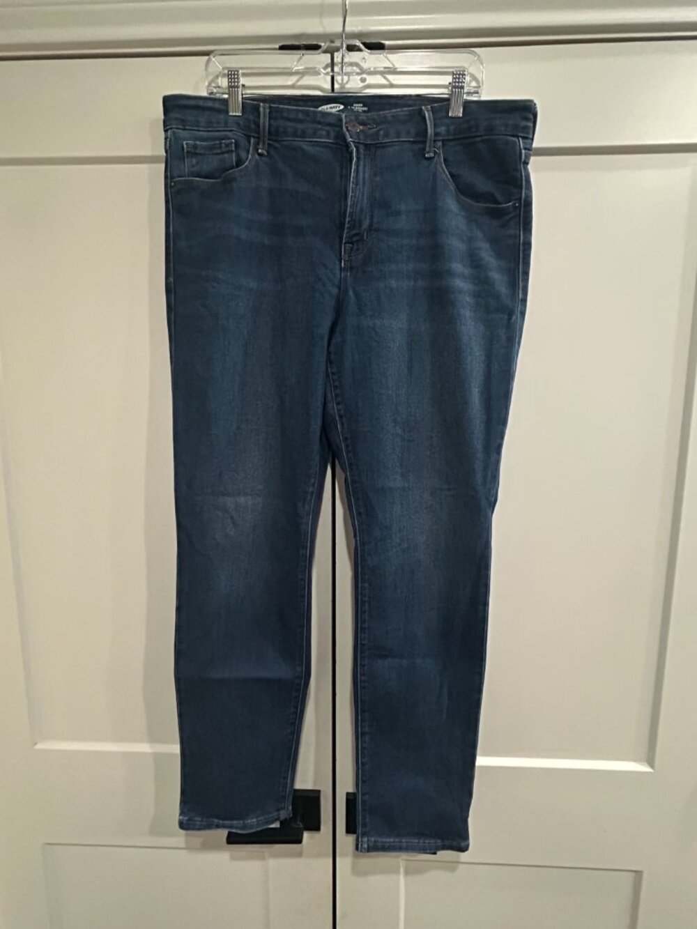 Old Navy Power Slim Straight Mid-Rise Jeans Size S Dark Wash
